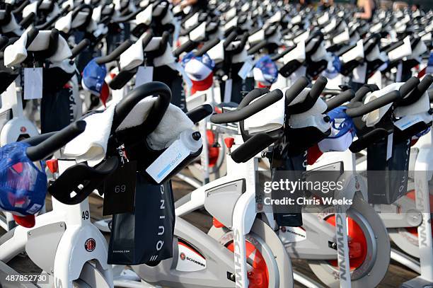 General view of atmosphere during the Cycle for Heroes event to benefit The Heroes Project at Santa Monica Pier on September 11, 2015 in Santa...