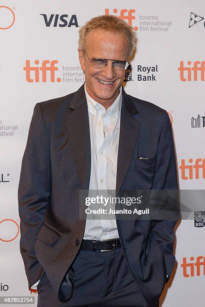 Actor Christopher Lambert attends the premiere of 'Un Plus Une' at the Winter Garden Theatre on September 11, 2015 in Toronto, Canada.