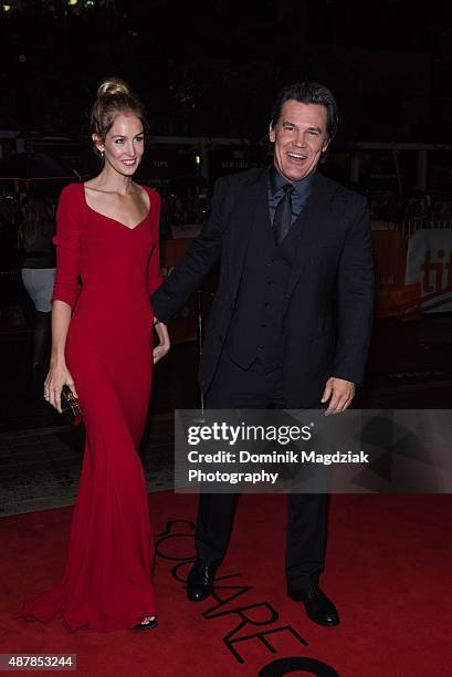 Actor Josh Brolin and fiancee Kathryn Boyd attend the "Sicario" premiere during the Toronto International Film Festival at the Princess of Wales...