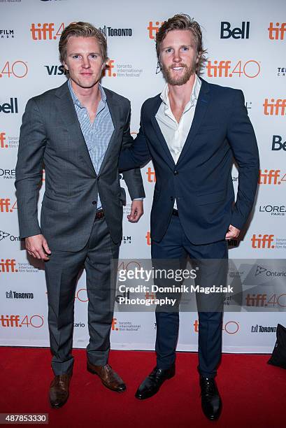 Producers Trent Luckinbill and Thad Luckinbill attend the "Sicario" premiere during the Toronto International Film Festival at the Princess of Wales...