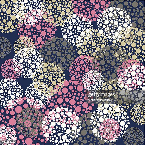 abstract color round pattern background - christmas background no people stock illustrations