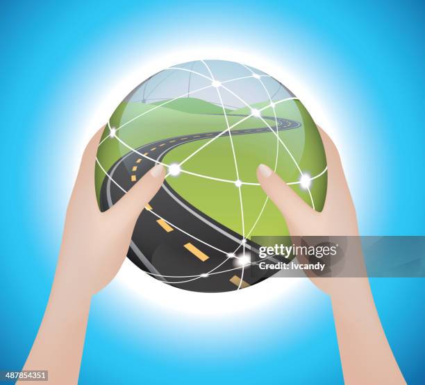 look future by - technology career path stock illustrations