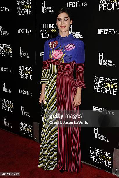 Actress Lizzy Caplan attends the premiere of "Sleeping With Other People" at ArcLight Cinemas on September 9, 2015 in Hollywood, California.