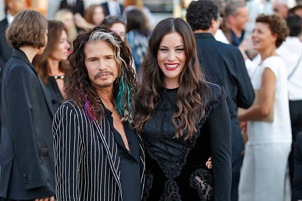 Steven Tyler and his daughter Liv Tyler the runway at the Givenchy fashion show during the Spring Summer 2016 New York Fashion Week on September 11,...
