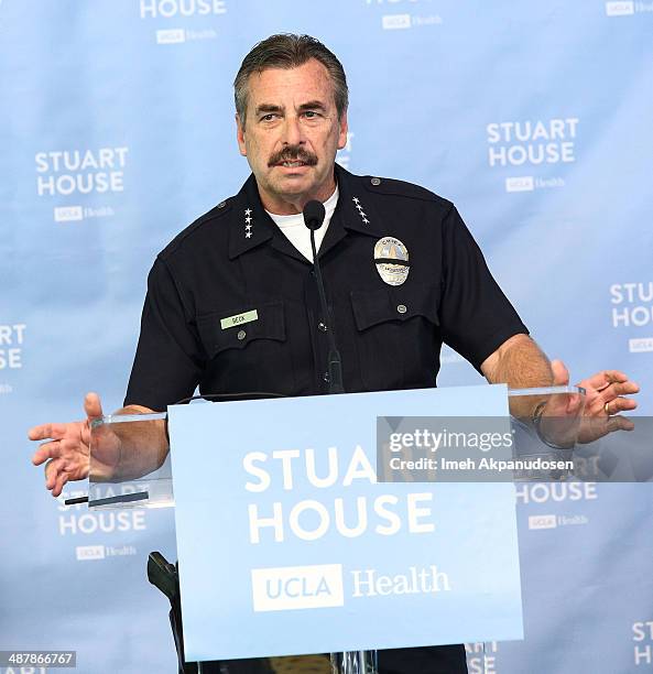 Police Chief Charlie Beck attends The Rape Foundation's groundbreaking ceremony for construction of a New Stuart House for sexually abused children...