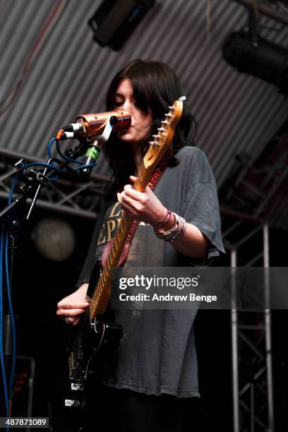 Laura-Mary Carter of Blood Red Shoes performs on stage at The Cockpit to open Live At Leeds music festival on May 2, 2014 in Leeds, United Kingdom.