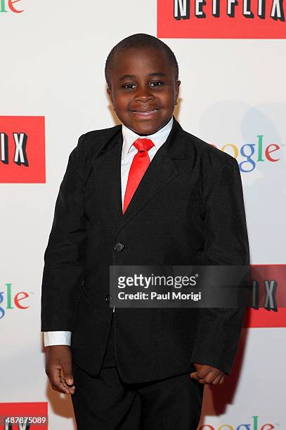 Kid President" Robby Novak walks the red carpet at Google/Netflix White House Correspondent's Weekend Party at United States Institute of Peace on...
