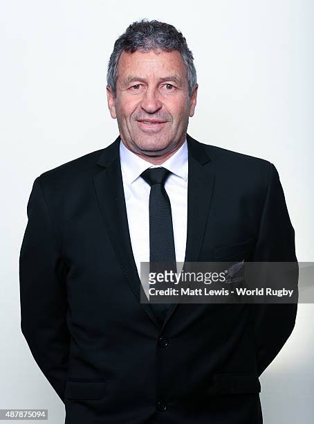 Wayne Smith of New Zealand poses for a portrait during the New Zealand Rugby World Cup 2015 squad photo call on September 12, 2015 in London, England.