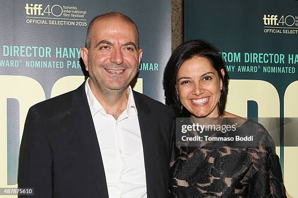 Director Hany Abu-Assad and Producer Amira Diab attend the World Premiere of Hany Abu-Assad's 'The Idol' at Toronto International Film Festival at...