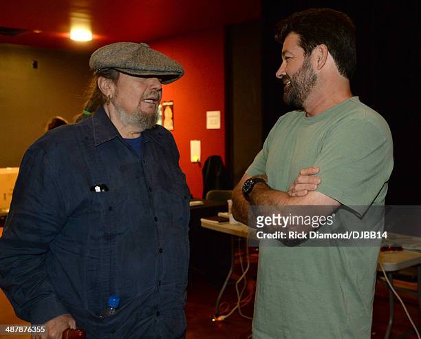 Dr. John and Tab Benoit attend rehearsal for The Musical Mojo of Dr. John: A Celebration of Mac & His Music at the Joy Theatre on May 2, 2014 in New...