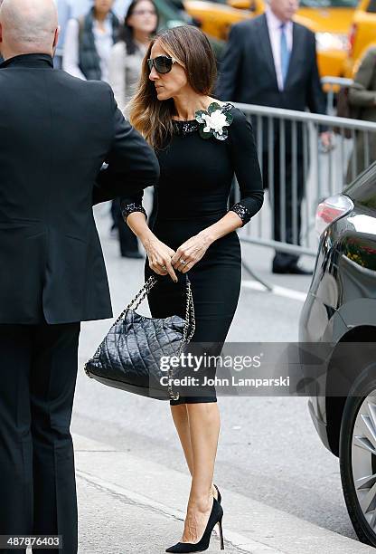 Sarah Jessica Parker attends the memorial service for L'Wren Scott at St. Bartholomew's Church on May 2, 2014 in New York City. Fashion designer...