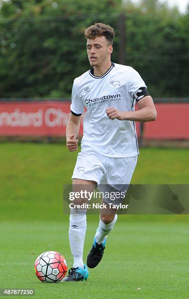 Alex Reeve Derby Alex Cover of Derby County in action during the Liverpool v Derby ...