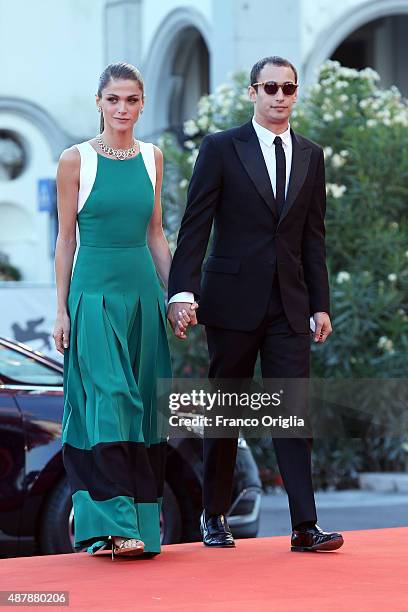 Elisa Sednaoui and Alexander Dellal attend the closing ceremony and premiere of 'Lao Pao Er' during the 72nd Venice Film Festival on September 12,...