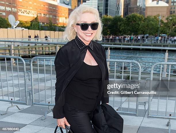 Singer-songwriter Debbie Harry are seen arriving at the Givenchy fashion show during Spring 2016 New York Fashion Week on September 11, 2015 in New...