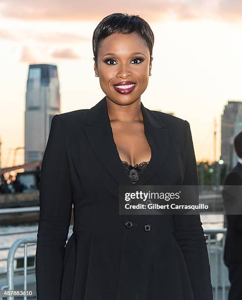 Singer Jennifer Hudson is seen arriving at the Givenchy fashion show during Spring 2016 New York Fashion Week on September 11, 2015 in New York City.