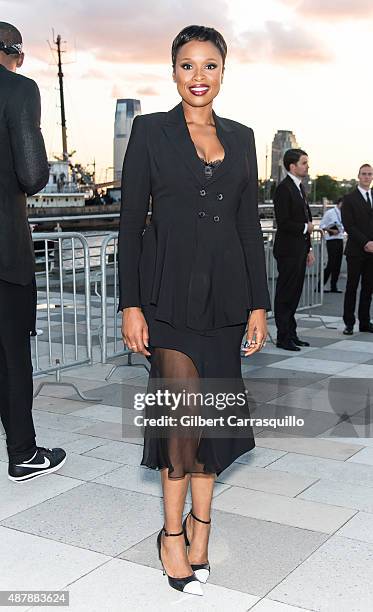 Singer Jennifer Hudson is seen arriving at the Givenchy fashion show during Spring 2016 New York Fashion Week on September 11, 2015 in New York City.