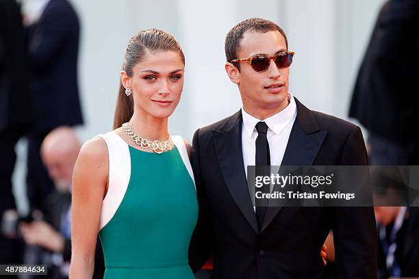 Elisa Sednaoui and Alex Dellal attend the closing ceremony and premiere of 'Lao Pao Er' during the 72nd Venice Film Festival on September 12, 2015 in...