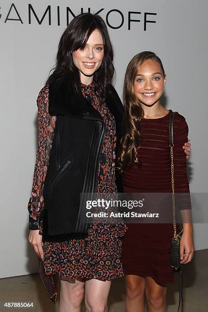 Model Coco Rocha and dancer Maddie Ziegler attend the Rebecca Minkoff Runway Show SS 16 with TRESemme at The Gallery, Skylight at Clarkson Sq on...