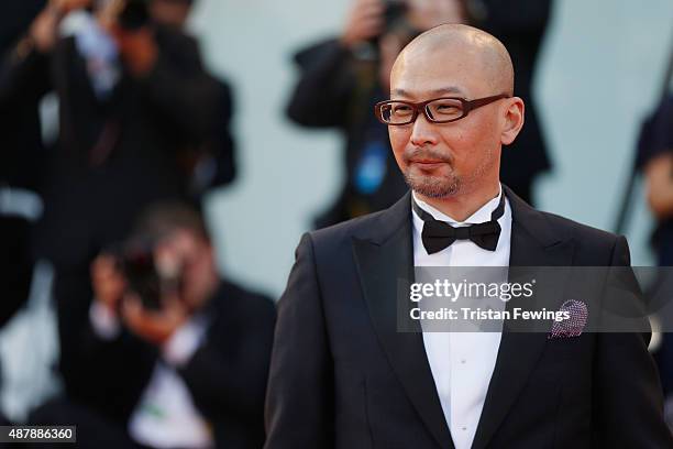 Guan Hu attends the closing ceremony and premiere of 'Lao Pao Er' during the 72nd Venice Film Festival on September 12, 2015 in Venice, Italy.