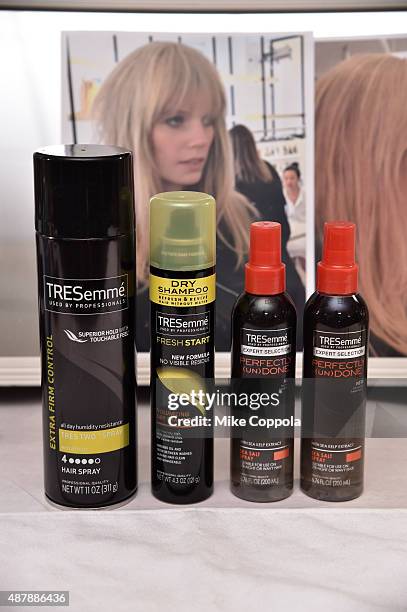 TRESemme products backstage at the Rebecca Minkoff Runway Show SS 16 at The Gallery, Skylight at Clarkson Sq on September 12, 2015 in New York City.
