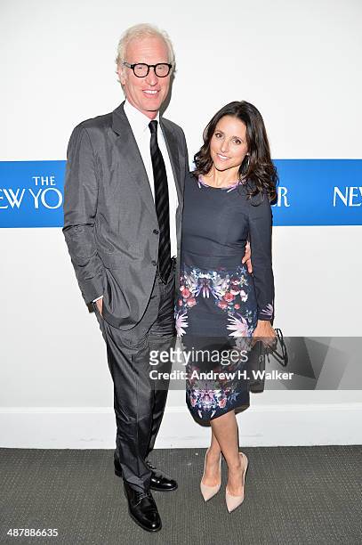 Brad Hall and Actress Julia Louis-Dreyfus attend the White House Correspondents' Dinner Weekend Pre-Party hosted by The New Yorker's David Remnick at...