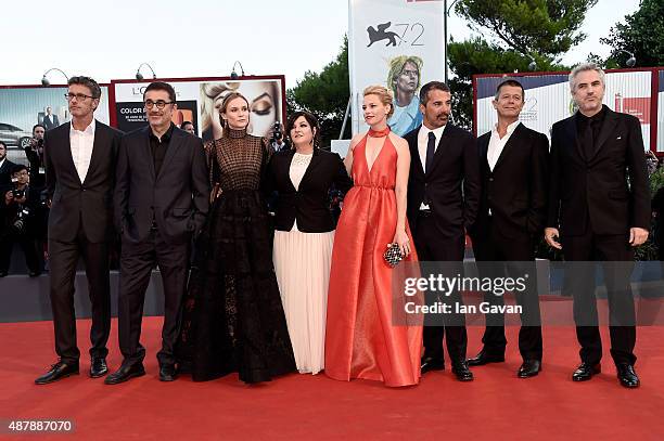 Venezia 72 jury members Pawel Pawlikowski, Nuri Bilge Ceylan, Diane Kruger, Lynne Ramsay, Elizabeth Banks, Francesco Munzi, Emmanuel Carrere and...