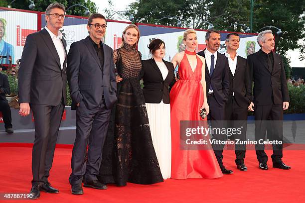 Venezia 72 jury members Pawel Pawlikowski, Nuri Bilge Ceylan, Diane Kruger, Lynne Ramsay, Elizabeth Banks, Francesco Munzi, Emmanuel Carrere and...