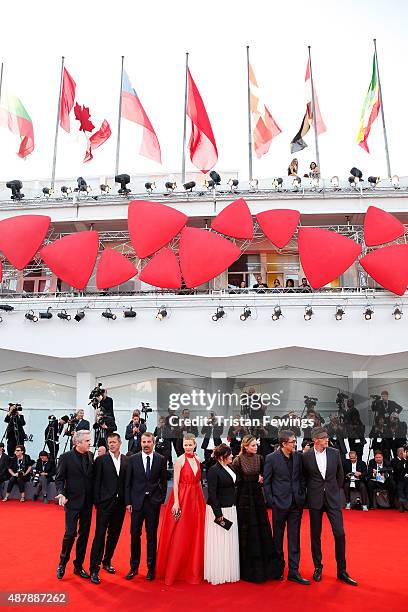 Venezia 72 jury members Pawel Pawlikowski, Nuri Bilge Ceylan, Diane Kruger, Lynne Ramsay, Elizabeth Banks, Francesco Munzi, Emmanuel Carrere and...