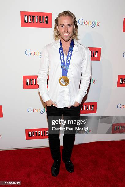 Snowboarder Sage Kotsenburg walks the red carpet at Google/Netflix White House Correspondent's Weekend Party at United States Institute of Peace on...