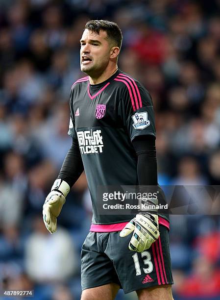 Boaz Myhill of West Bromwich Albion in action during the Barclays Premier League match between West Bromwich Albion and Southampton at The Hawthorns...