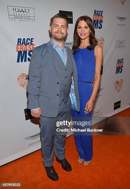 Personality Jack Osbourne and Lisa Stelly attend the 21st annual Race to Erase MS at the Hyatt Regency Century Plaza on May 2, 2014 in Century City,...