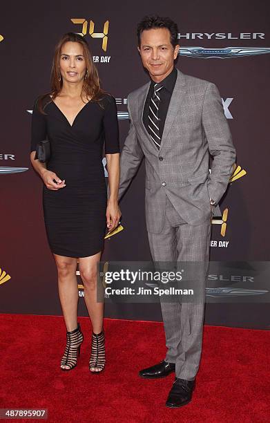 Actors Talisa Soto and Benjamin Bratt attend "24: Live Another Day" World Premiere at Intrepid Sea on May 2, 2014 in New York City.