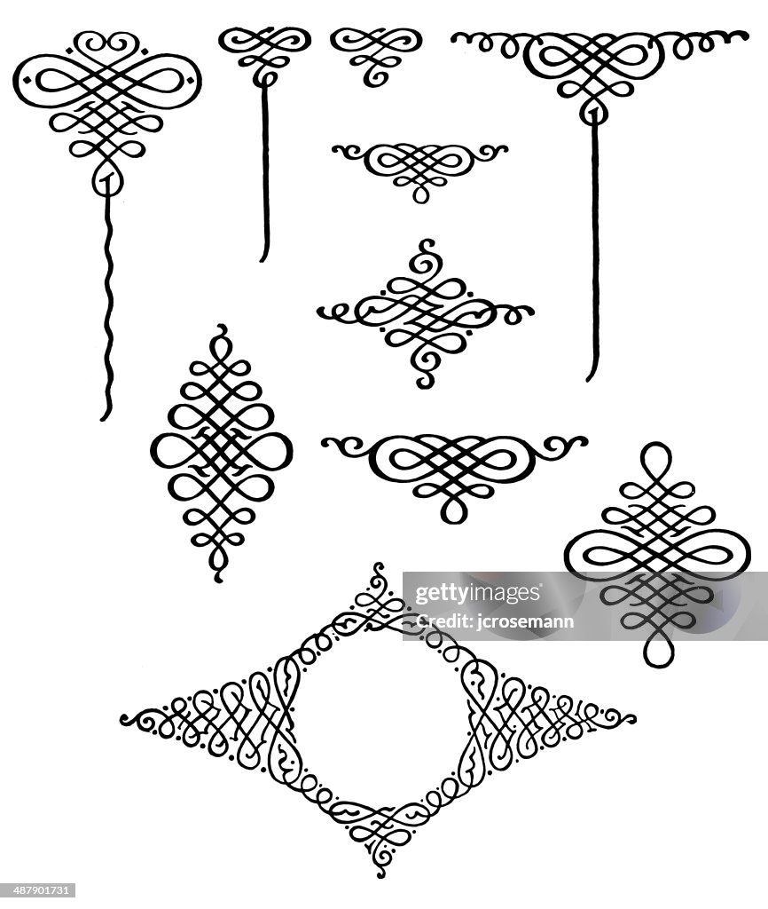 Chapter Design Drawing Chapterendings In Renaissance Style High-Res Vector Graphic - Getty Images