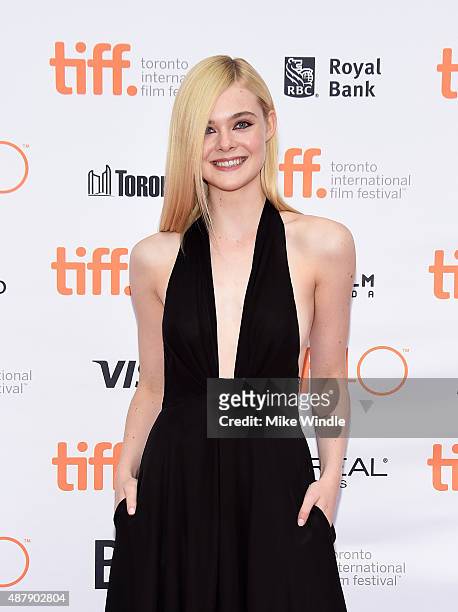 Actress Elle Fanning at the premiere of ABOUT RAY in Toronto, hosted Audi and Piper Heidsieck with Entertainment One and The Weinstein Company on...