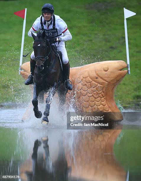 William Fox-Pitt of Great Britain competes on Bay My Hero during the Longines FEI European Eventing Championship 2015 at Blair Castle on September...