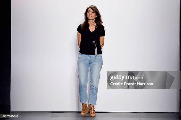 Francesca Liberatore attends the Francesca Liberatore Spring 2016 during New York Fashion Week: The Shows at The Dock, Skylight at Moynihan Station...