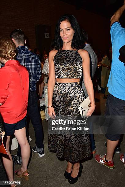 Leigh Lezark attends the Christian Siriano show during Spring 2016 New York Fashion Week at ArtBeam on September 12, 2015 in New York City.