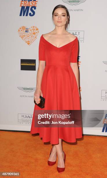 Actress Crystal Reed arrives at the 21st Annual Race To Erase MS Gala at the Hyatt Regency Century Plaza on May 2, 2014 in Century City, California.