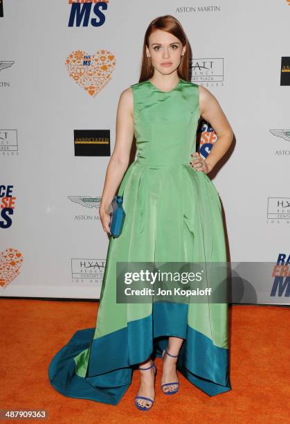 Actress Holland Roden arrives at the 21st Annual Race To Erase MS Gala at the Hyatt Regency Century Plaza on May 2, 2014 in Century City, California.