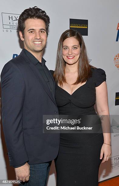 Actors Cyrus Wilcox and Clementine Ford attend the 21st annual Race to Erase MS at the Hyatt Regency Century Plaza on May 2, 2014 in Century City,...