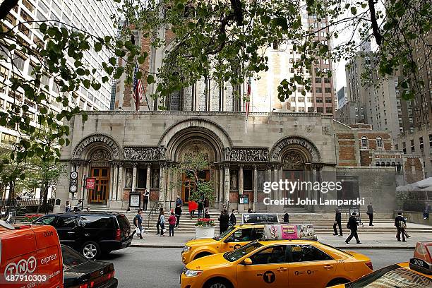 Atmosphere at the memorial service for L'Wren Scott at St. Bartholomew's Church on May 2, 2014 in New York City. Fashion designer L'Wren Scott...