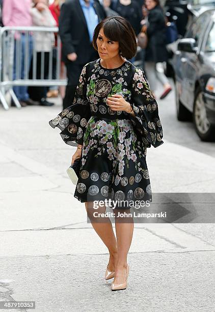 Alina Cho attends the memorial service for L'Wren Scott at St. Bartholomew's Church on May 2, 2014 in New York City. Fashion designer L'Wren Scott...