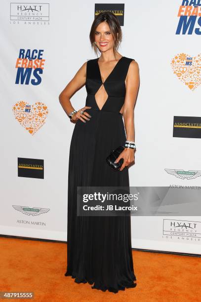 Alessandra Ambrosio attends the 21st Annual Race To Erase MS Gala held at the Hyatt Regency Century Plaza on May 2, 2014 in Century City, California.