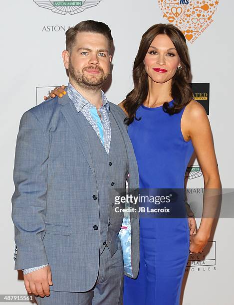 Jack Osbourne and Lisa Stelly attend the 21st Annual Race To Erase MS Gala held at the Hyatt Regency Century Plaza on May 2, 2014 in Century City,...