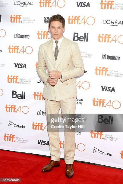 Eddie Redmayne attends the premiere of "The Danish Girl" at Princess of Wales Theatre during the 2015 Toronto International Film Festival on...