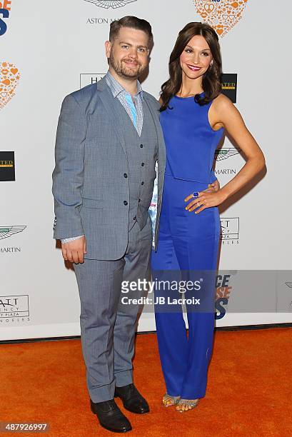 Jack Osbourne and Lisa Stelly attend the 21st Annual Race To Erase MS Gala held at the Hyatt Regency Century Plaza on May 2, 2014 in Century City,...