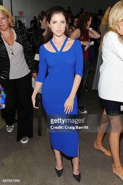 Actress Anna Kendrick attends the Altuzarra Spring 2016 fashion show during New York Fashion Week at Spring Studios on September 12, 2015 in New York...