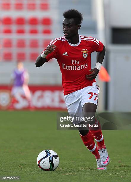 Benfica II's forward Sancidino Silva in action during the Primeira Liga match between SL Benfiva II and Academica de Viseu at Caixa Futebol Campus on...