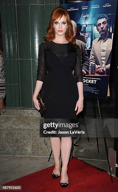 Actress Christina Hendricks attends the premiere of "God's Pocket" at LACMA on May 1, 2014 in Los Angeles, California.