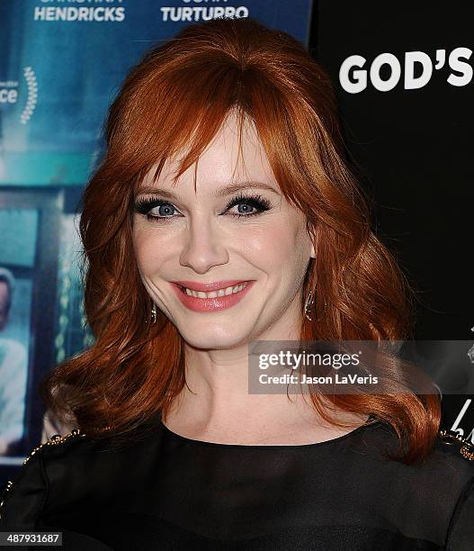 Actress Christina Hendricks attends the premiere of "God's Pocket" at LACMA on May 1, 2014 in Los Angeles, California.